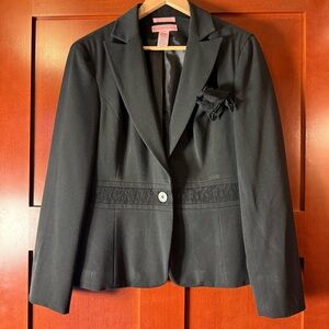 Bandolino Black Women's Blazer with Lace Detail